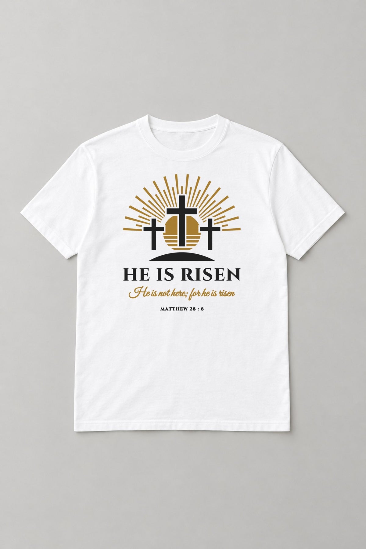 He Is Risen Tee - White