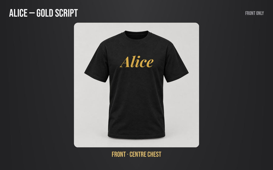 Alice – Gold Script