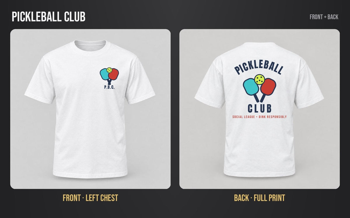Pickleball Club Tee mockup
