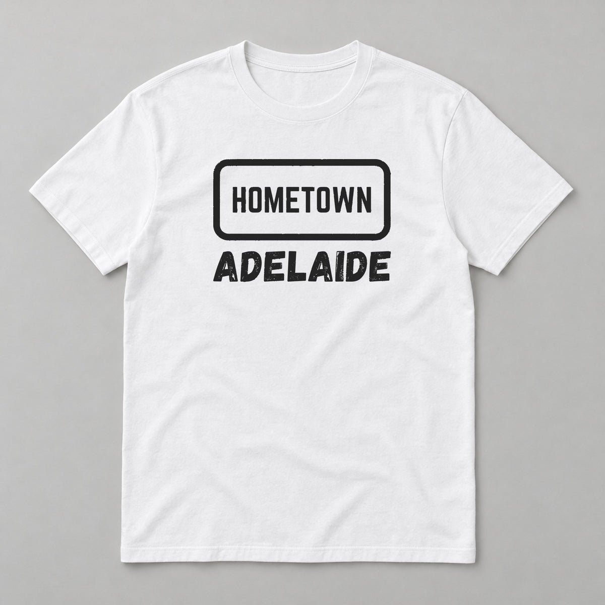 Hometown Adelaide T-shirt – white tee, black print