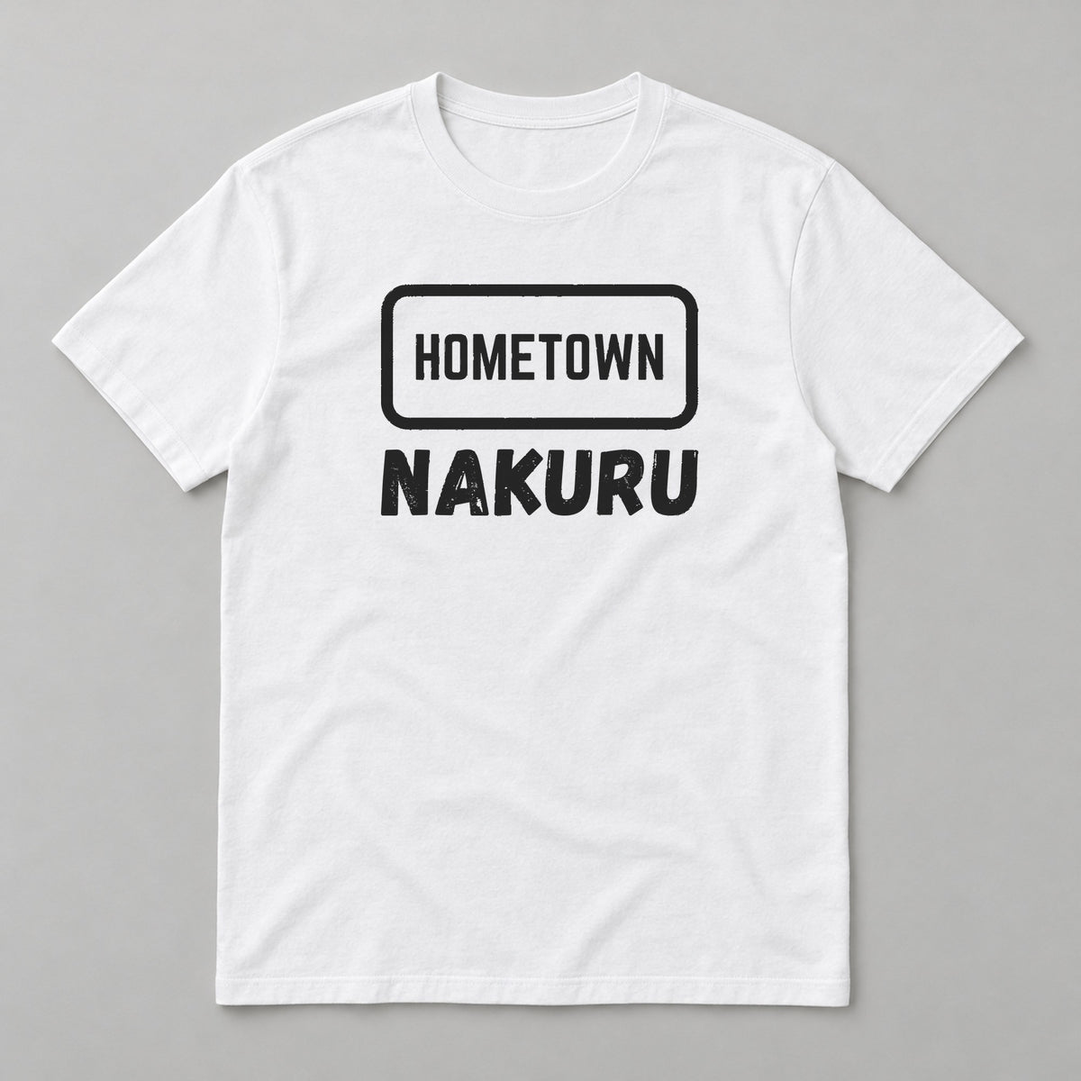 Hometown Nakuru T-shirt – white tee, black print